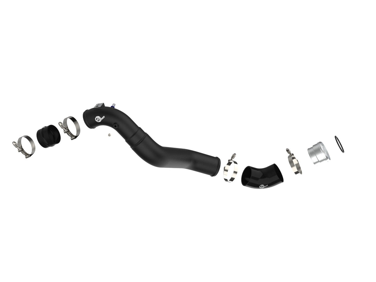 BladeRunner 3 Inch Aluminum Cold Charge Pipe Black Ford F-150/Raptor 21-26 V6-3.5L (tt) aFe Power-1