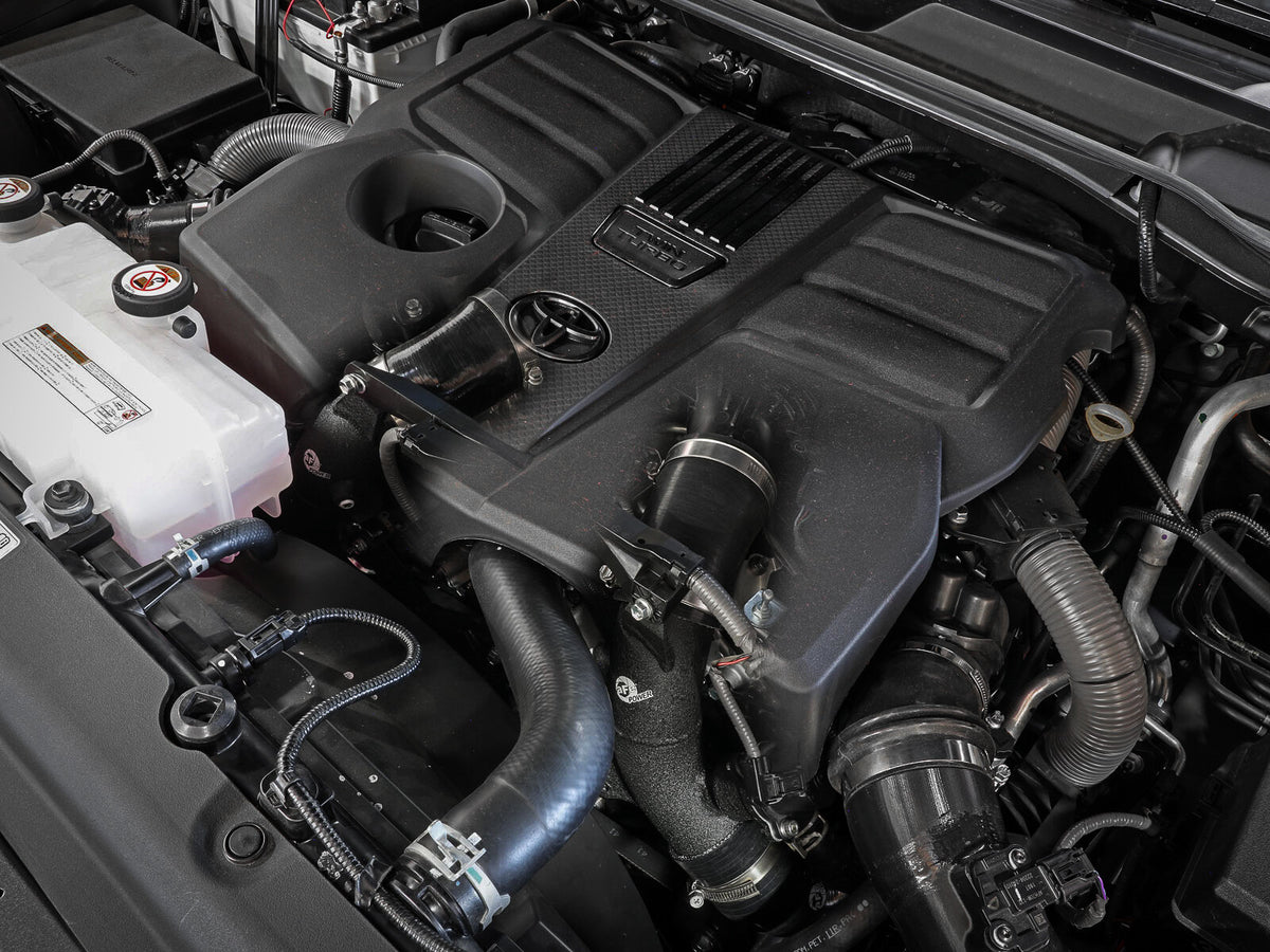 BladeRunner 2-1/2 Inch Aluminum Hot Charge Pipe Black Toyota Tundra 22-26 V6-3.4L (tt) aFe Power-5