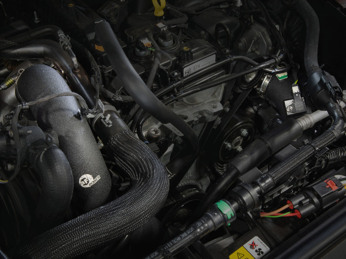 BladeRunner 3 Inch Aluminum Hot and Cold Charge Pipe Kit Black Ford Bronco 21-24/Ranger 2024 L4-2.3L (t) aFe Power-5