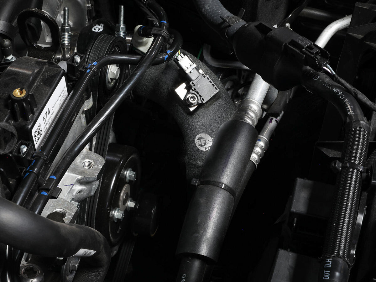 BladeRunner 3 Inch Aluminum Cold Charge Pipe Black Ford Bronco 21-24/Ranger 2024 L4-2.3L (t) aFe Power-4