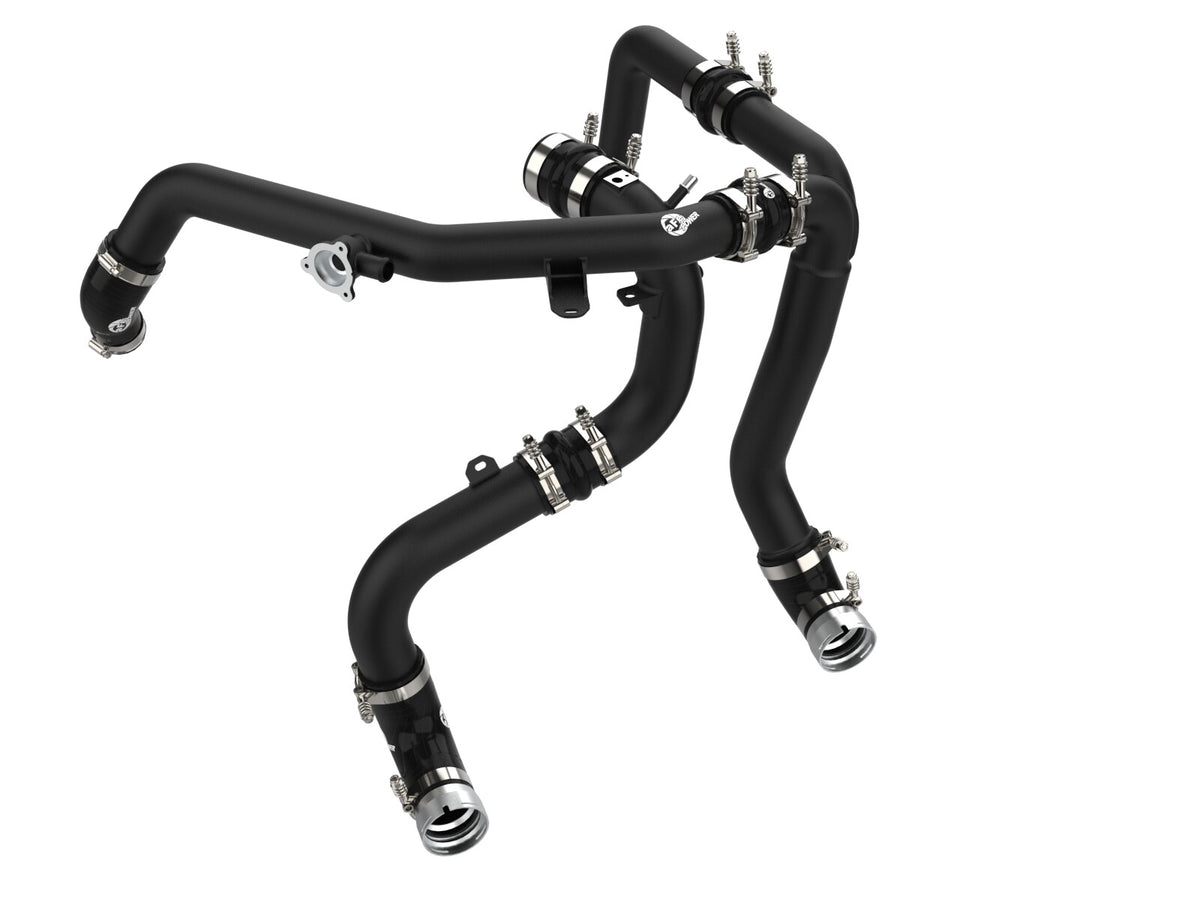 BladeRunner 2-1/4 Inch & 2-3/4 Inch Aluminum Hot and Cold Charge Pipe Kit Black Ford Bronco 21-26 V6-2.7L (tt) aFe Power