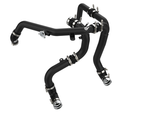 BladeRunner 2-1/4 Inch & 2-3/4 Inch Aluminum Hot and Cold Charge Pipe Kit Black Ford Bronco 21-26 V6-2.7L (tt) aFe Power
