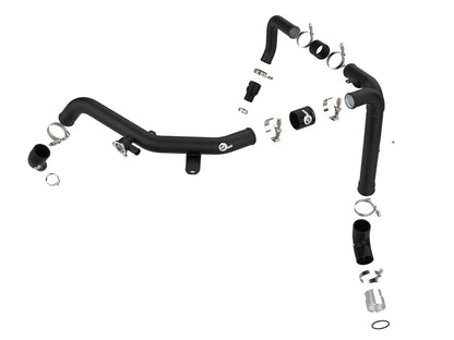 BladeRunner 2-1/4 Inch & 2-1/2 Inch Aluminum Hot Charge Pipe Black Ford Bronco 21-26 V6-2.7L (tt) aFe Power-1