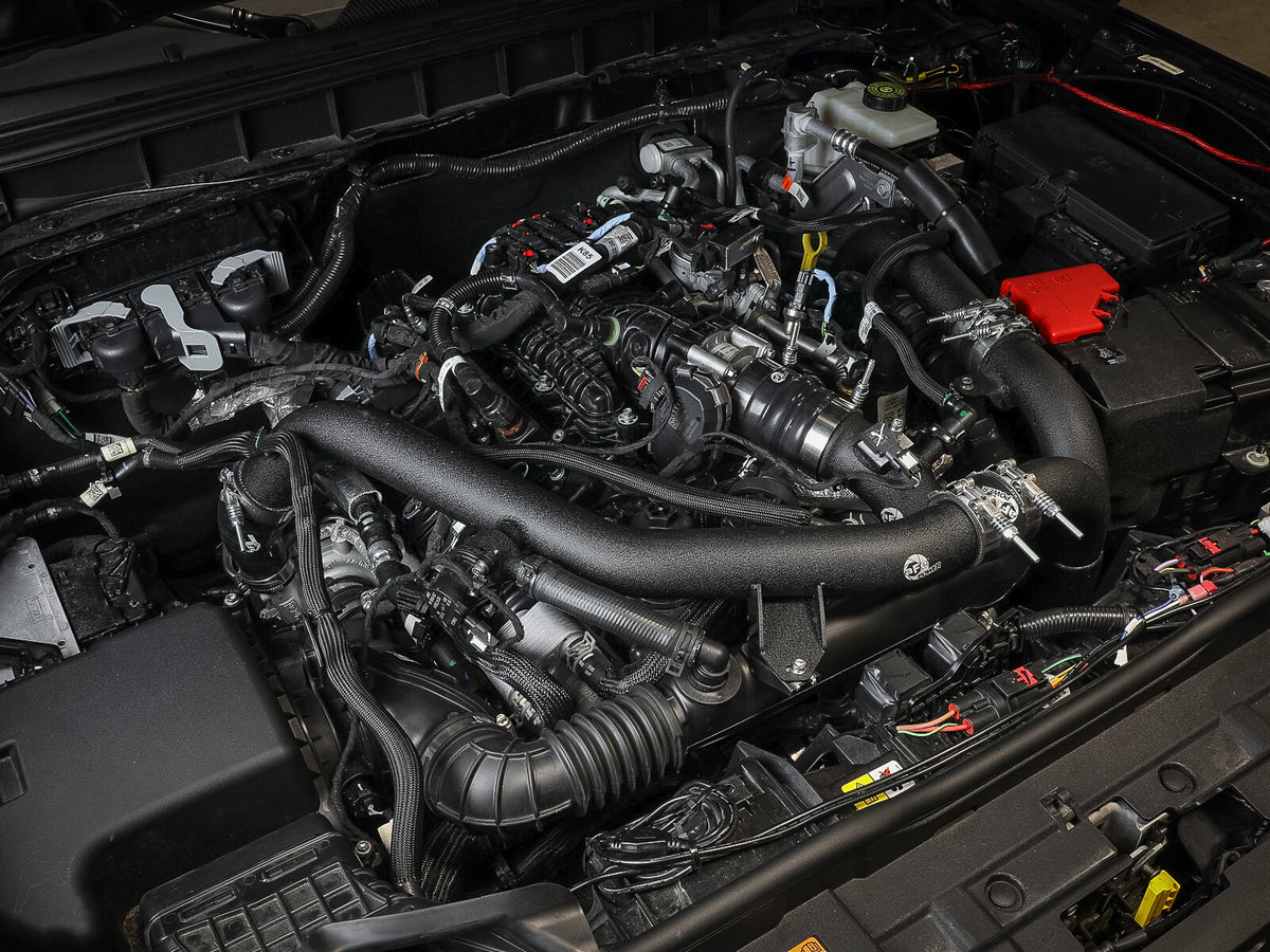 BladeRunner 2-3/4 Inch Aluminum Cold Charge Pipe Black Ford Bronco 21-26 V6-2.7L (tt) aFe Power-5