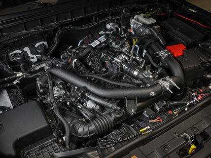 BladeRunner 2-3/4 Inch Aluminum Cold Charge Pipe Black Ford Bronco 21-26 V6-2.7L (tt) aFe Power-5