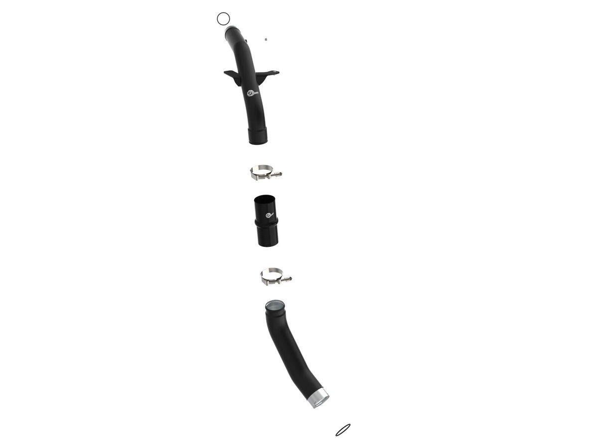 BladeRunner 2-1/2 Inch & 3 Inch Aluminum Hot Charge Pipe Black Ram 1500 20-22 V6-3.0L (td) aFe Power-1