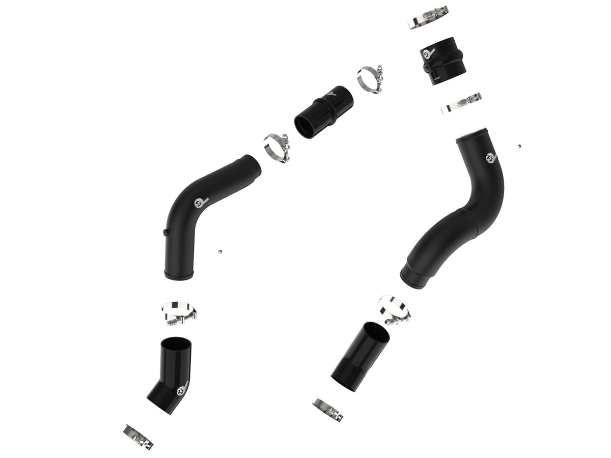 BladeRunner Aluminum Hot and Cold Charge Pipe Kit Black Ram Diesel Trucks 19-23 L6-6.7L (td) aFe Power-1