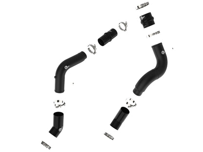BladeRunner Aluminum Hot and Cold Charge Pipe Kit Black Ram Diesel Trucks 19-23 L6-6.7L (td) aFe Power-1