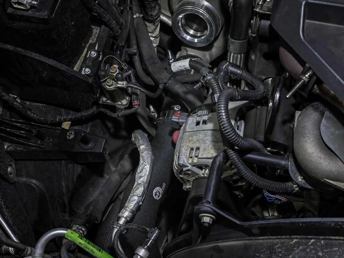 BladeRunner Aluminum Hot and Cold Charge Pipe Kit Black Ram Diesel Trucks 19-23 L6-6.7L (td) aFe Power-5