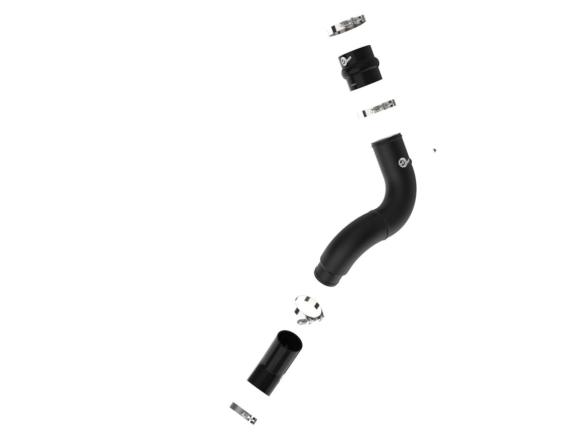 BladeRunner 3-1/2 Inch Aluminum Cold Charge Pipe Black Ram Diesel Trucks 19-23 L6-6.7L (td) aFe Power-1