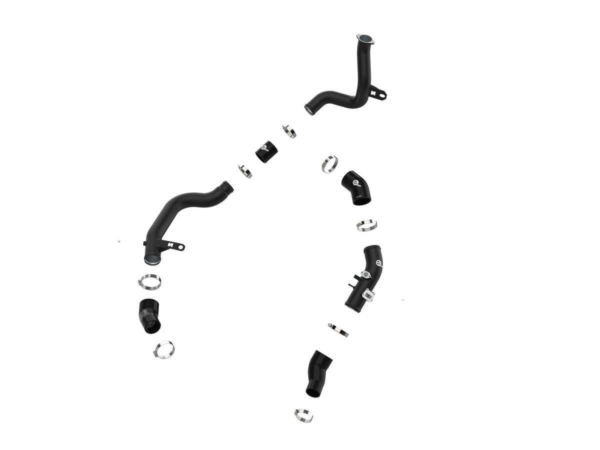 BladeRunner Aluminum Hot and Cold Charge Pipe Kit Black Hyundai Kona N 22-23 L4-2.0L (t) aFe Power-1