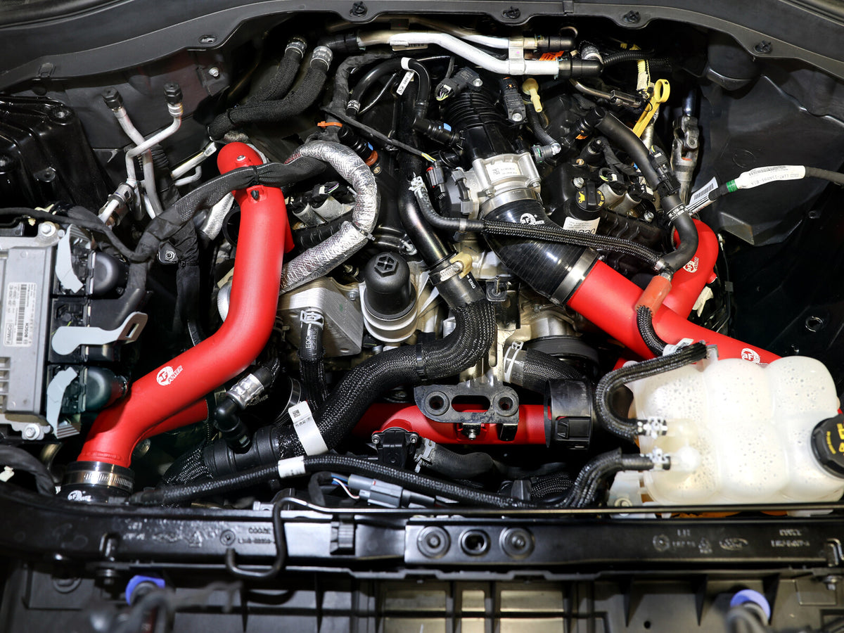 BladeRunner 2-1/4 Inch & 2-3/4 Inch Aluminum Hot and Cold Charge Pipe Kit Ford Explorer St 20-21 V6-3.0L (tt) aFe Power-5