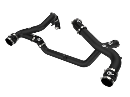 BladeRunner Aluminum Hot and Cold Charge Pipe Kit Black Ford Explorer St 22-24 V6-3.0L (tt) aFe Power