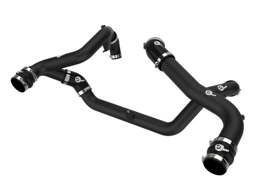 BladeRunner Aluminum Hot and Cold Charge Pipe Kit Black Ford Explorer St 22-24 V6-3.0L (tt) aFe Power