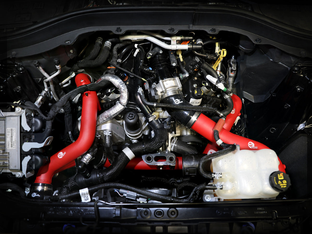 BladeRunner 2-1/4 Inch to 2-3/4 Inch Aluminum Hot Charge Pipe Black Ford Explorer St 22-24 V6-3.0L (tt) aFe Power-5