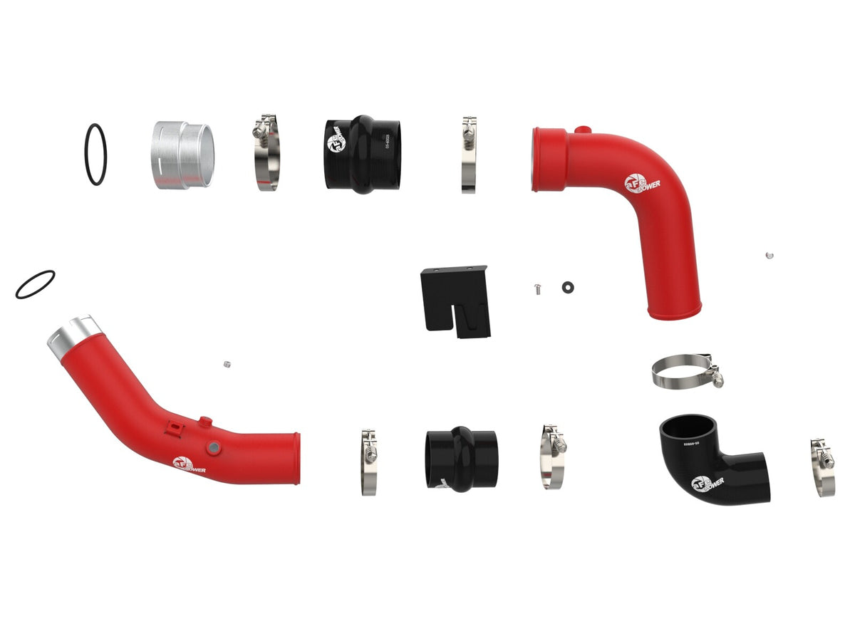 BladeRunner Aluminum Hot and Cold Charge Pipe Kit Ford Diesel Trucks 23-26 V8-6.7L (td) High Output aFe Power-1