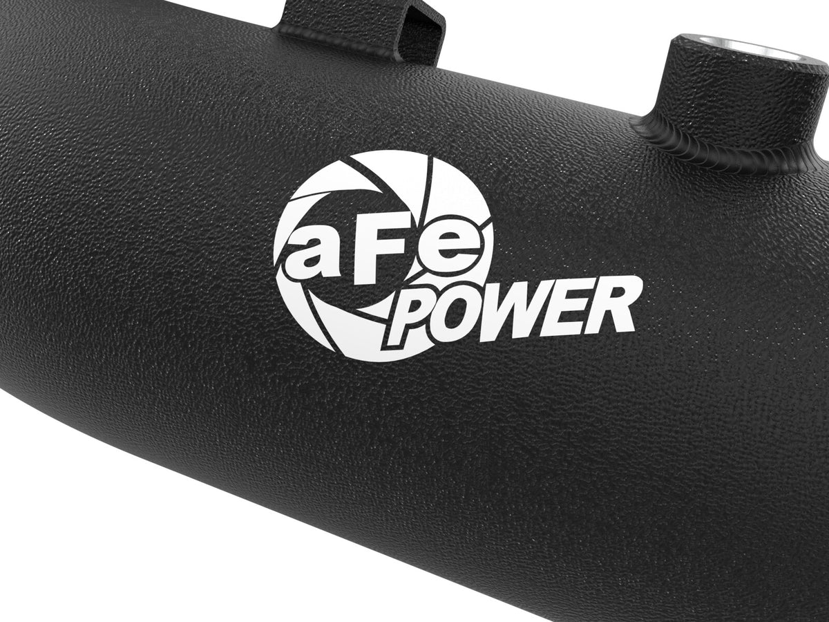 BladeRunner 3 Inch Aluminum Hot Charge Pipe Black Ford Diesel Trucks 23-26 V8-6.7L (td) High Output aFe Power-2
