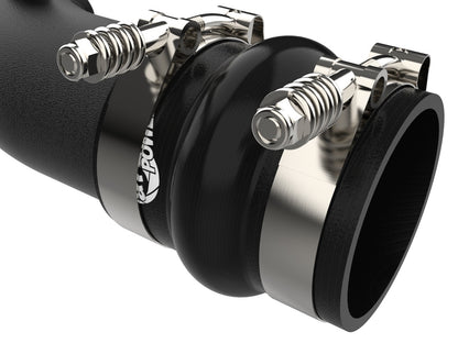 BladeRunner 3 Inch Aluminum Hot Charge Pipe Black Ford Diesel Trucks 23-26 V8-6.7L (td) High Output aFe Power-4