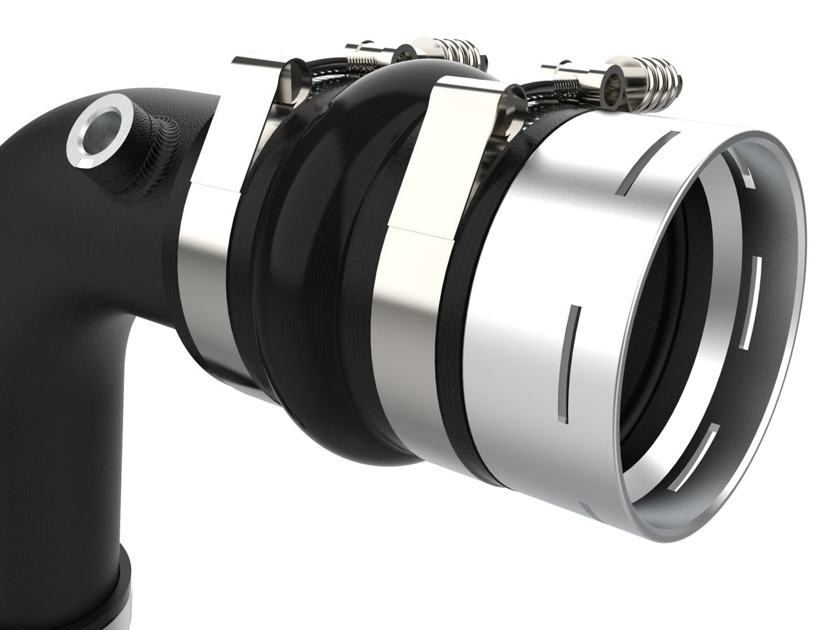 BladeRunner 3 Inch Aluminum Cold Charge Pipe Black Ford Diesel Trucks 23-26 V8-6.7L (td) aFe Power-3