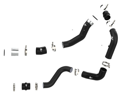 BladeRunner Aluminum Hot and Cold Charge Pipe Kit Black GM Diesel Trucks 24-26 V8-6.6L (td) L5P aFe Power-1