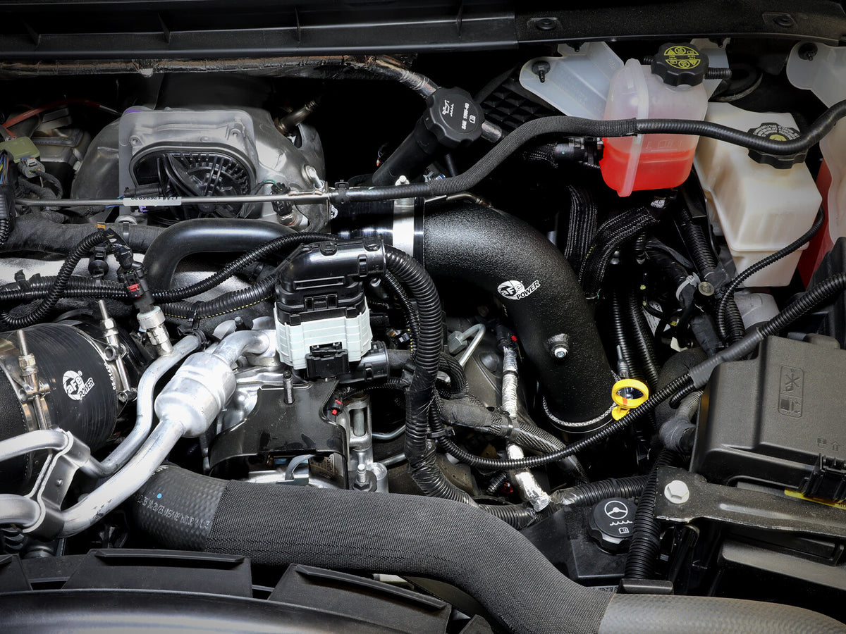BladeRunner Aluminum Hot and Cold Charge Pipe Kit Black GM Diesel Trucks 24-26 V8-6.6L (td) L5P aFe Power-5