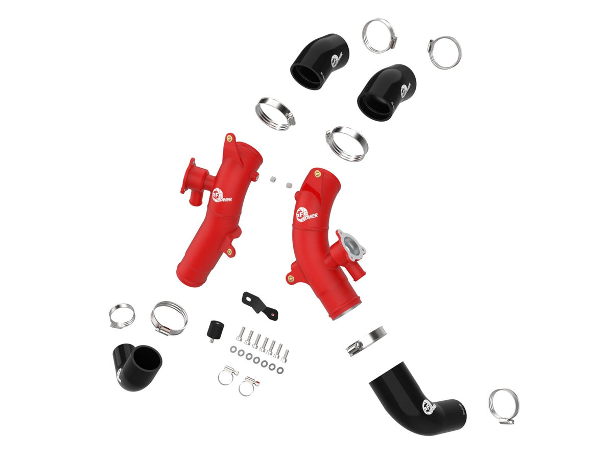 BladeRunner 2-1/2 Inch Aluminum Hot Charge Pipe Black Toyota Sequoia 23-26 V6-3.4L (tt) Hybrid aFe Power-1