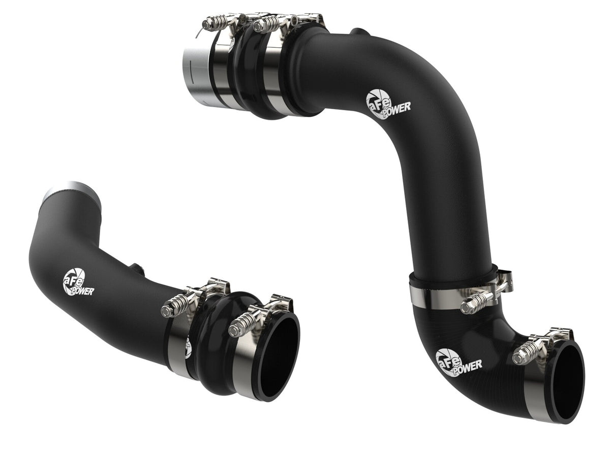 BladeRunner Aluminum Hot and Cold Charge Pipe Kit Ford Diesel Trucks 23-26 V8-6.7L (td) aFe Power-7
