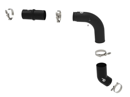 BladeRunner 2-1/2 Inch to 3 Inch Aluminum Hot-Side Charge Pipe Black Ram Diesel Trucks 25-26 L6-6.7L (td) aFe Power-1