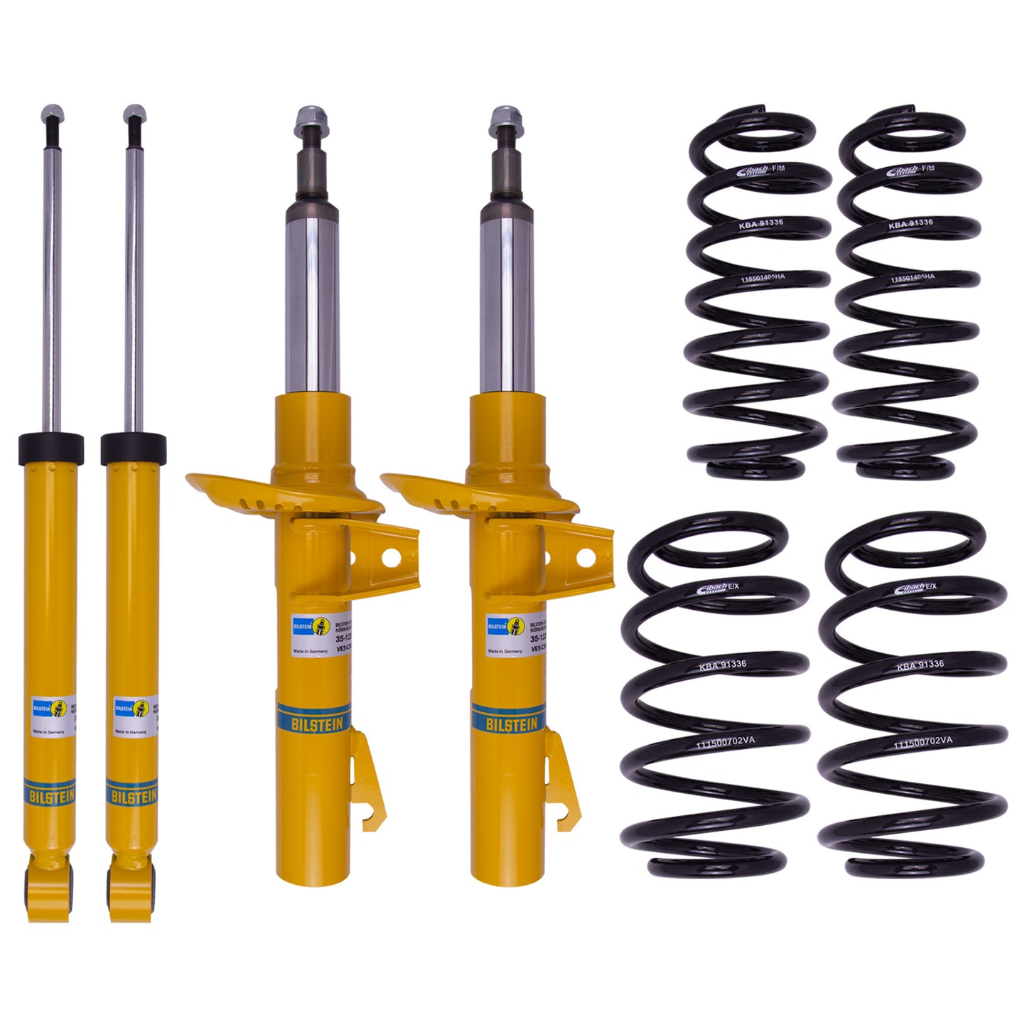 Suspension Kit Volkswagen CC 2017-2009 Monotube Front Lowered Height 25mm, up to 1110kg Axle Load Rear Lowered Height 20mm, up to 1030kg Axle Load B12 (Pro-Kit) Bilstein