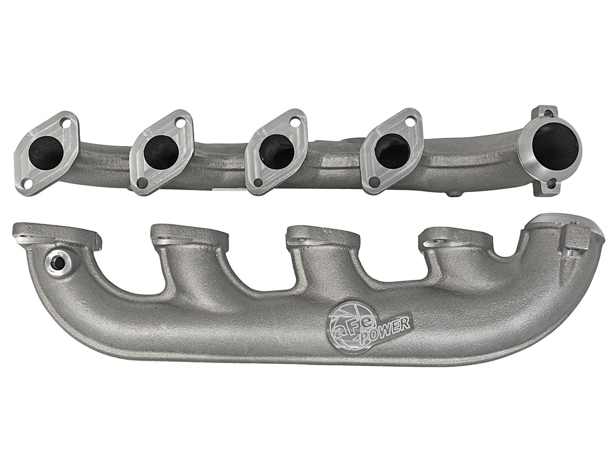 BladeRunner Ported Ductile Iron Exhaust Manifold Ford Diesel Trucks 03-07 V8-6.0L (td) aFe Power-1