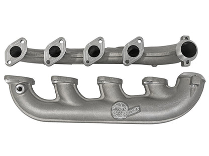 BladeRunner Ported Ductile Iron Exhaust Manifold Ford Diesel Trucks 03-07 V8-6.0L (td) aFe Power-1