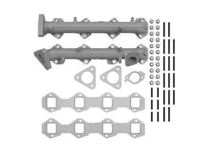 BladeRunner Ported Ductile Iron Exhaust Manifold Ford Diesel Trucks 11-14 V8-6.7L (td) aFe Power-1