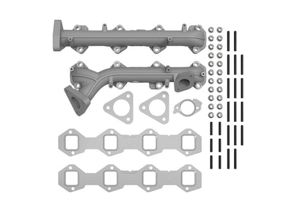 BladeRunner Ported Ductile Iron Exhaust Manifold Ford Diesel Trucks 15-19 V8-6.7L (td) aFe Power-1