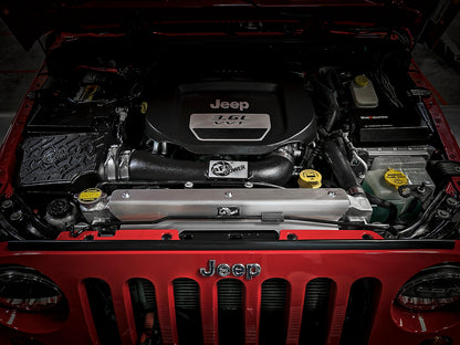 BladeRunner GT Series Bar and Plate Radiator w/ Hoses Jeep Wrangler (JK) 12-18 V6-3.6L aFe Power-6