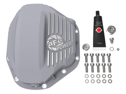 Street Series Rear Differential Cover Raw w/ Machined Fins Dodge Diesel Trucks 94-02 / Ford Diesel Trucks 99-07 aFe Power-1