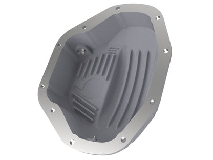 Street Series Rear Differential Cover Raw w/ Machined Fins Dodge Diesel Trucks 94-02 / Ford Diesel Trucks 99-07 aFe Power-5