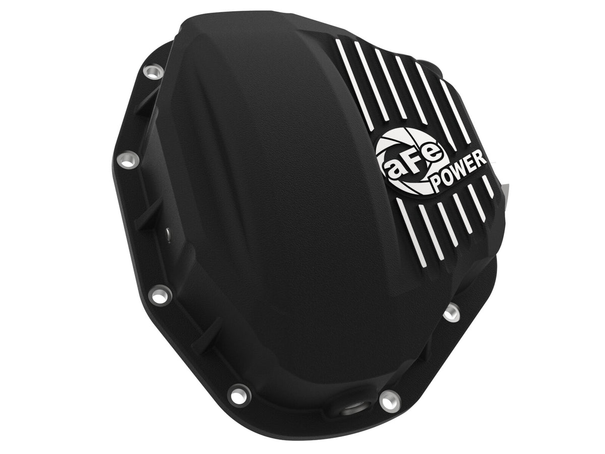 Pro Series Rear Differential Cover Black w/ Machined Fins Dodge Diesel Trucks 94-02 / Ford Diesel Trucks 99-07 aFe Power-2