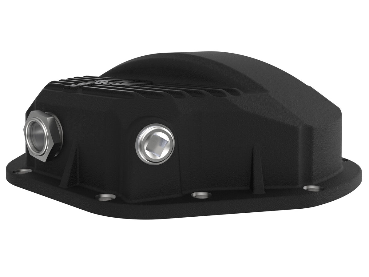 Pro Series Rear Differential Cover Black w/ Machined Fins Dodge Diesel Trucks 94-02 / Ford Diesel Trucks 99-07 aFe Power-3