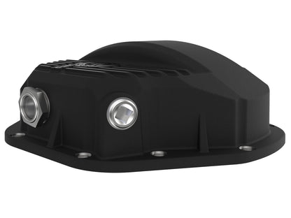 Pro Series Rear Differential Cover Black w/ Machined Fins Dodge Diesel Trucks 94-02 / Ford Diesel Trucks 99-07 aFe Power-3