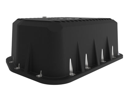 Pro Series Transmission Pan Black w/ Machined Fins Dodge Diesel Trucks 94-07 L6-5.9L (td) aFe Power-3