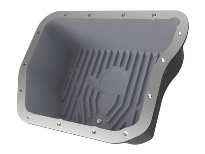 Pro Series Transmission Pan Black w/ Machined Fins Dodge Diesel Trucks 94-07 L6-5.9L (td) aFe Power-5