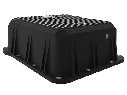 Pro Series Transmission Pan Black w/ Machined Fins GM Diesel Trucks 01-19 V8-6.6L (td) LB7/Lly/Lbz/Lmm/Lml/L5P aFe Power-4