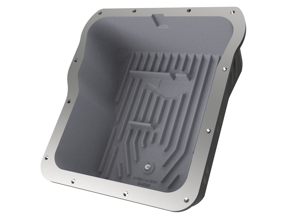 Pro Series Transmission Pan Black w/ Machined Fins GM Diesel Trucks 01-19 V8-6.6L (td) LB7/Lly/Lbz/Lmm/Lml/L5P aFe Power-5