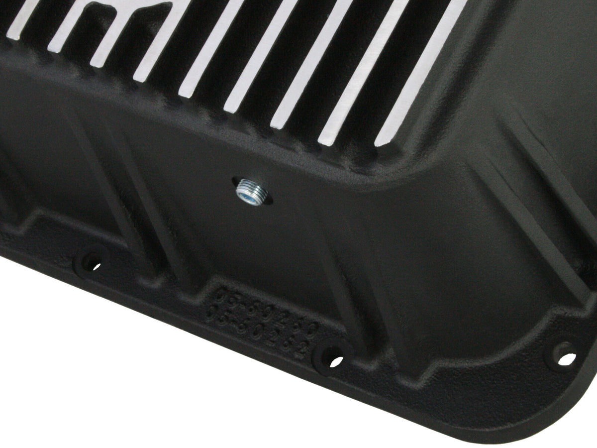 Pro Series Transmission Pan Black w/ Machined Fins GM Diesel Trucks 01-19 V8-6.6L (td) LB7/Lly/Lbz/Lmm/Lml/L5P aFe Power-6