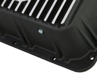 Pro Series Transmission Pan Black w/ Machined Fins GM Diesel Trucks 01-19 V8-6.6L (td) LB7/Lly/Lbz/Lmm/Lml/L5P aFe Power-6