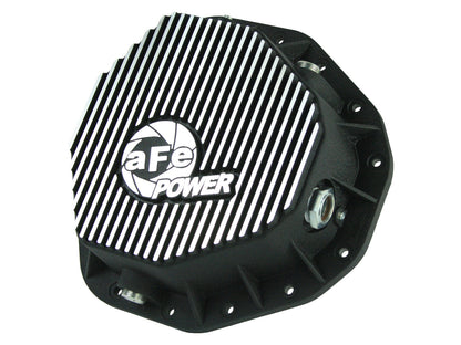 Pro Series Rear Differential Cover Black w/ Machined Fins Dodge Diesel Trucks 03-05 L6-5.9L (td) aFe Power