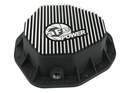 Pro Series Rear Differential Cover Black w/ Machined Fins Dodge Diesel Trucks 03-05 L6-5.9L (td) aFe Power-3