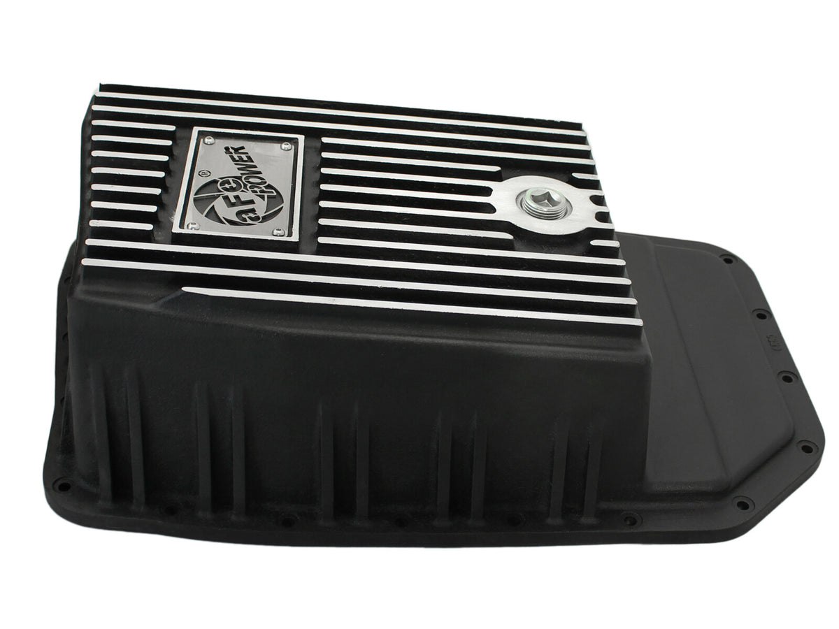 Pro Series Transmission Pan Black w/ Machined Fins Ford F-150 Trucks 09-20 (6R80 Transmission) aFe Power-1