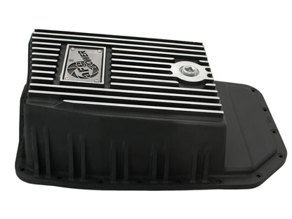 Pro Series Transmission Pan Black w/ Machined Fins Ford F-150 Trucks 09-20 (6R80 Transmission) aFe Power-1