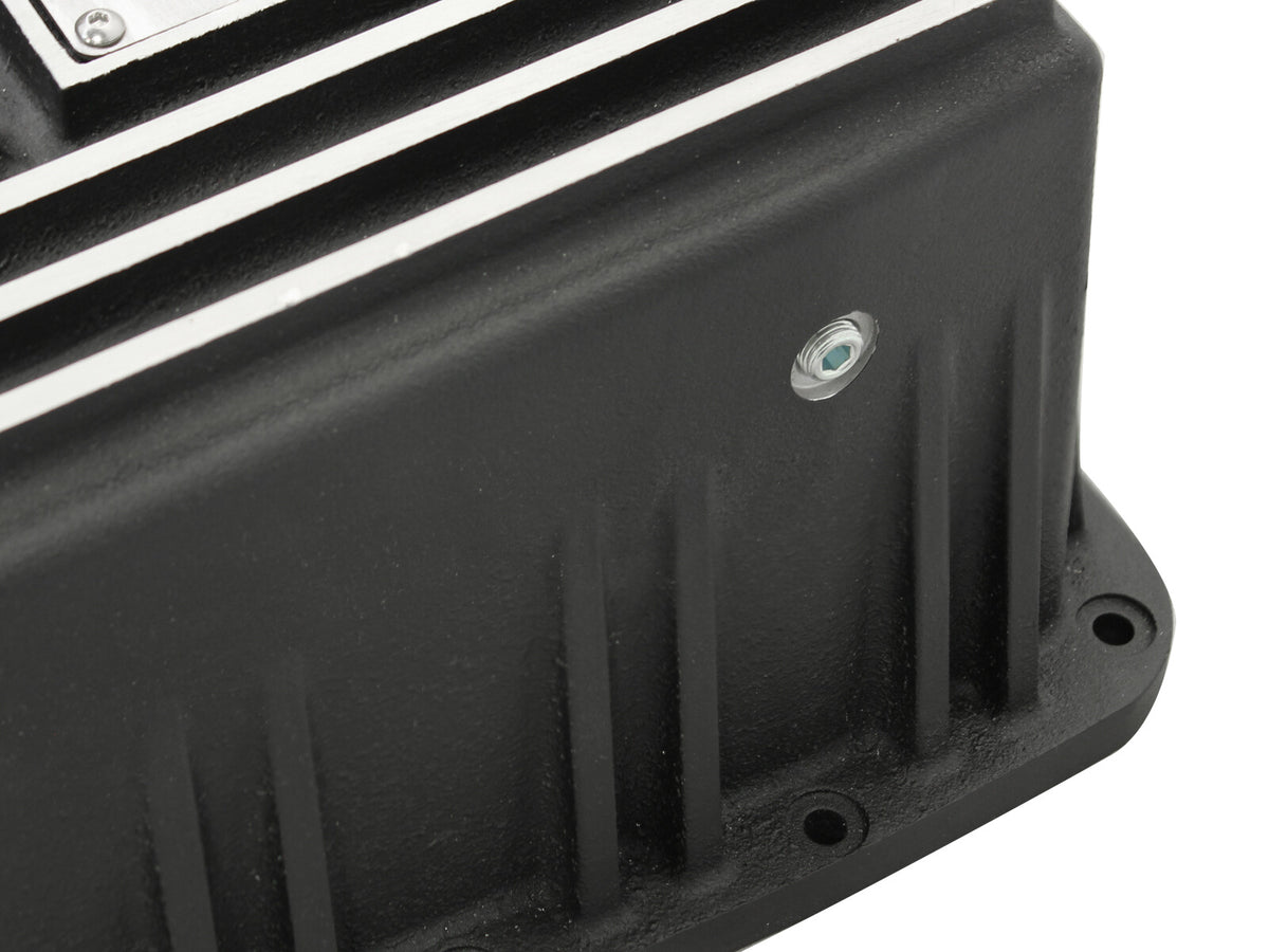 Pro Series Transmission Pan Black w/ Machined Fins Ford F-150 Trucks 09-20 (6R80 Transmission) aFe Power-3